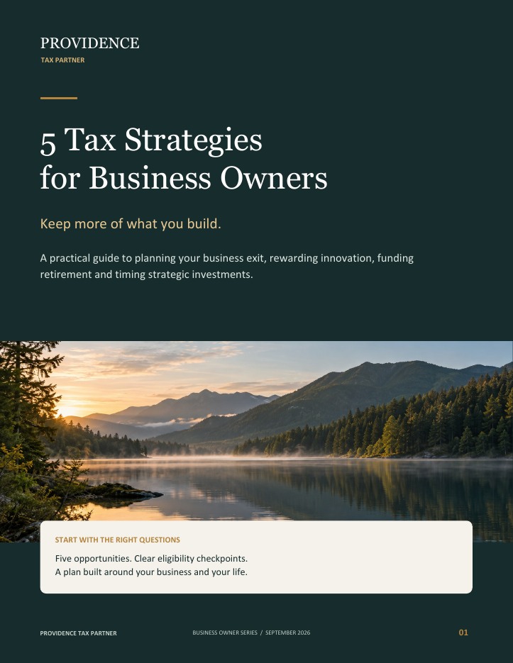 Cover of 5 Tax Strategies for Business Owners